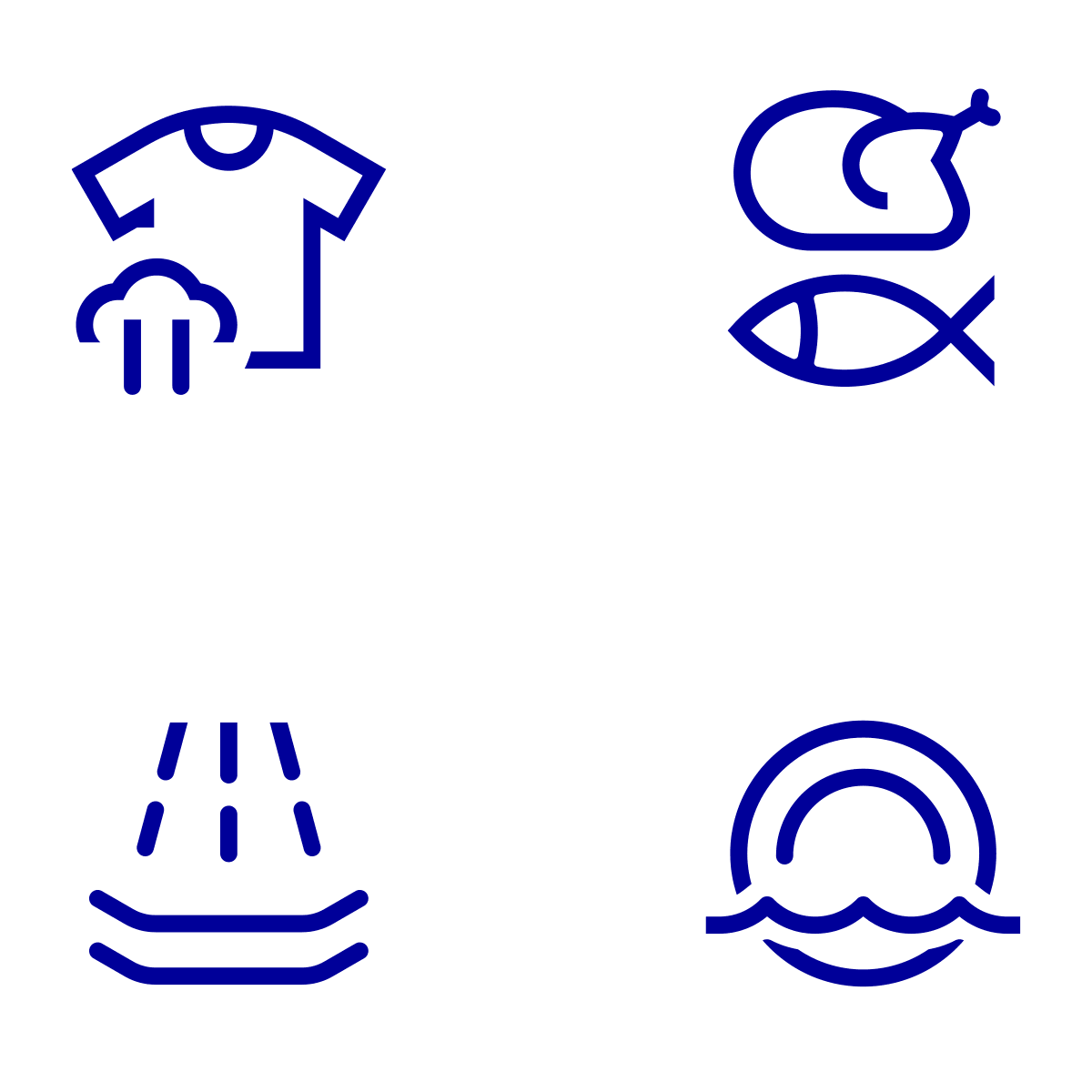 A selection of icons I designed for Electrolux which brought more warmth and humanity to the set of symbols.